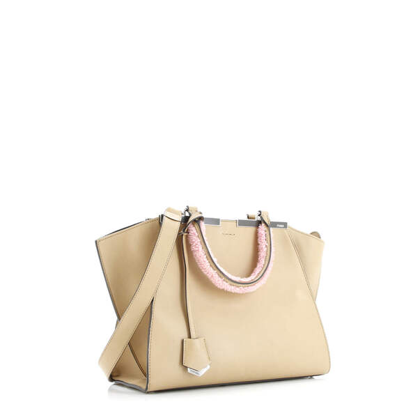 Fendi Petite 3Jours Bag Leather with Shearling - Picture 2 of 5